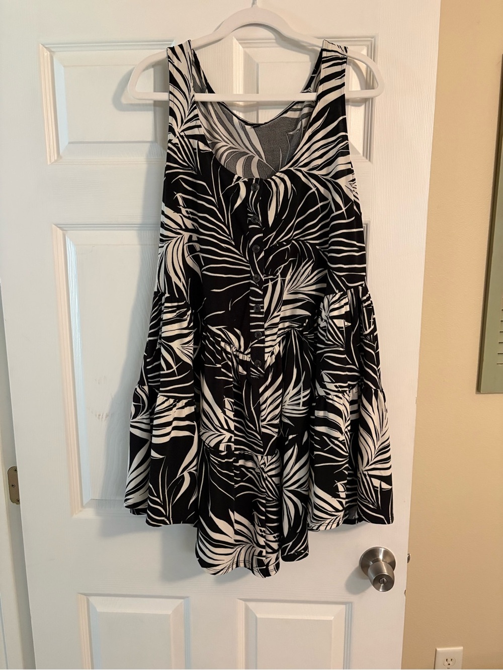 torrid Black & White Tropical Tank Mini Dress